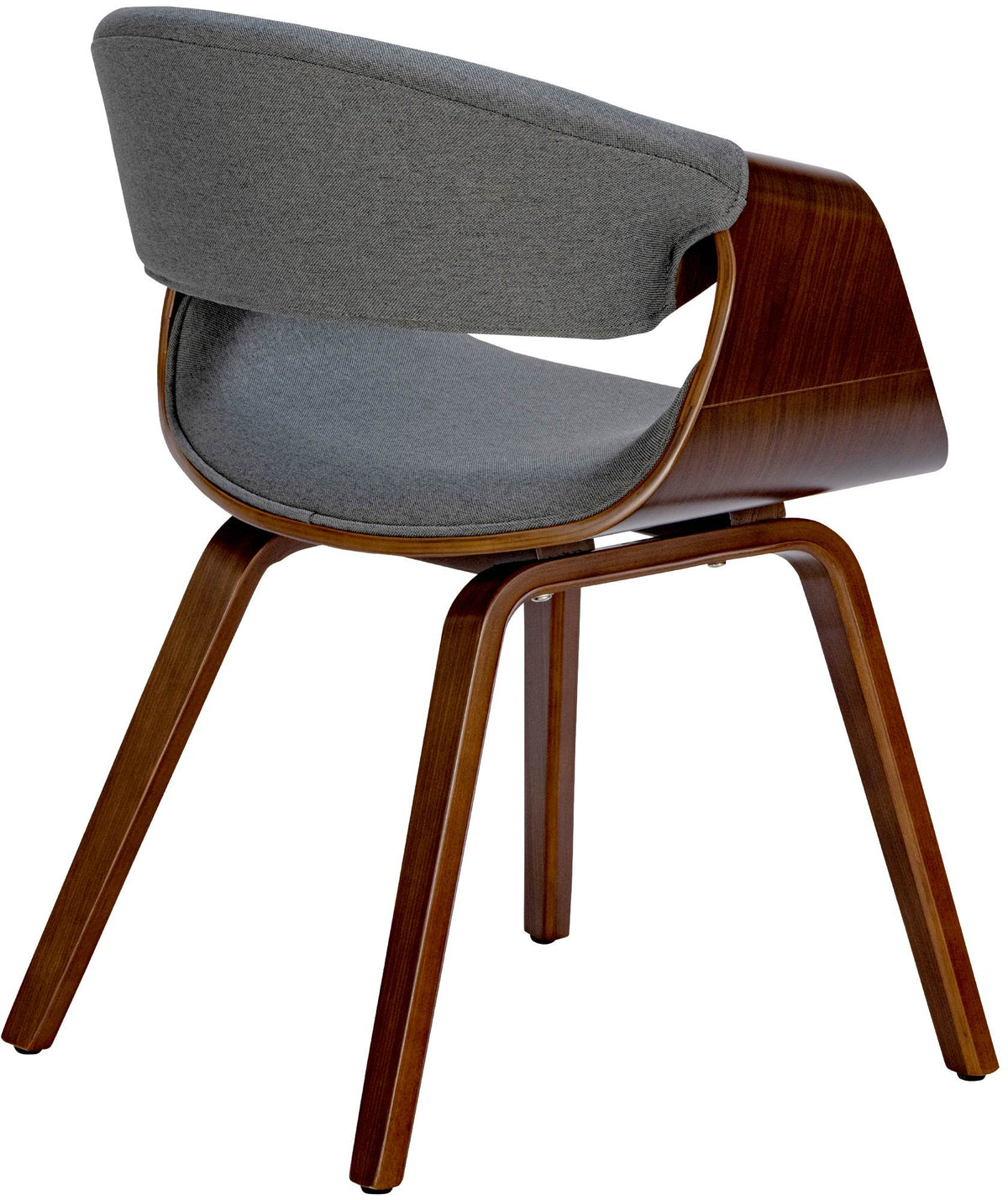 Set van 2 eetkamerstoelen Foley walnoot/grijs,Stof walnuss/grau