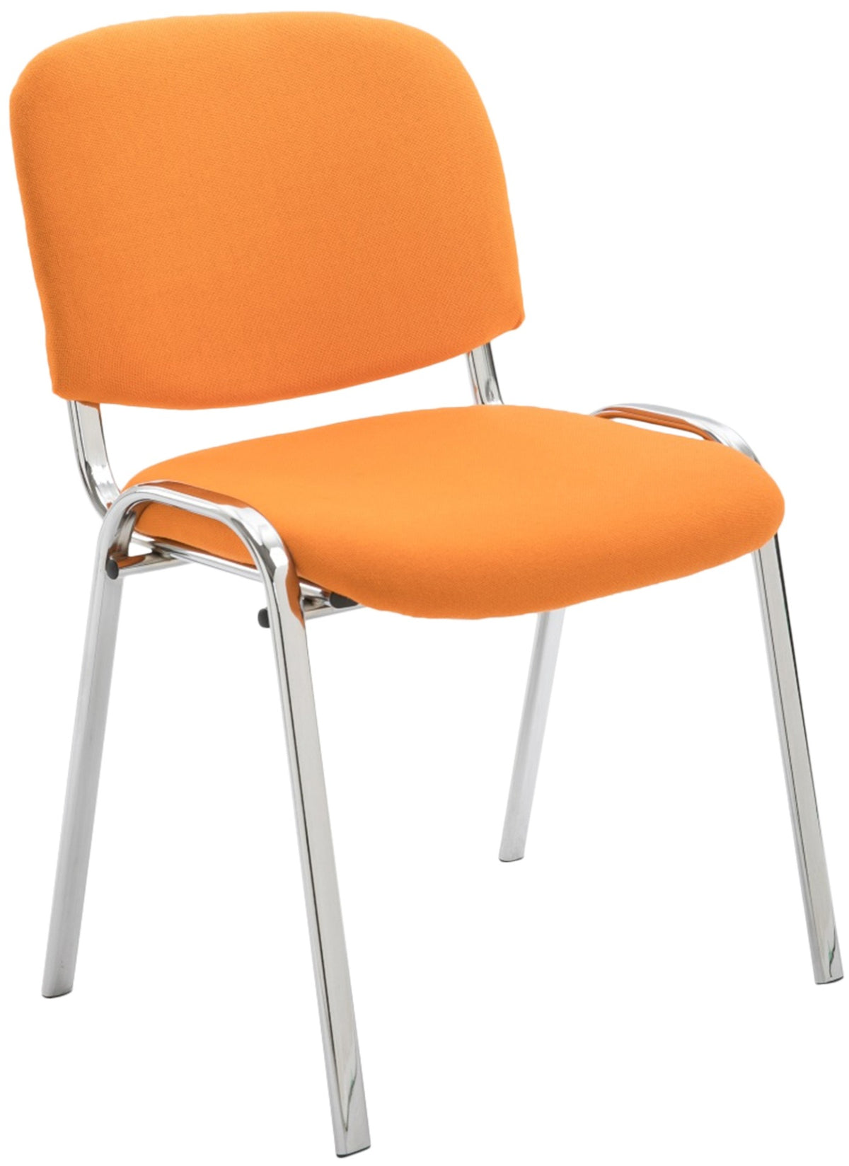 Eetkamerstoel Ken Chroomoptiek - Stof oranje orange