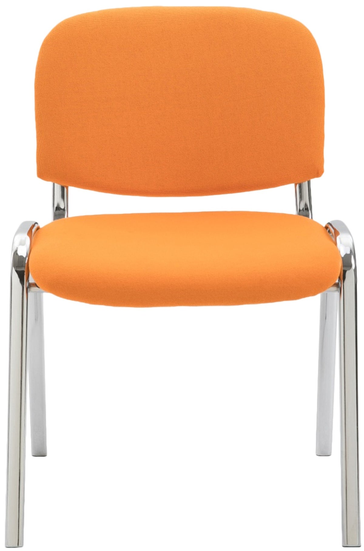 Eetkamerstoel Ken Chroomoptiek - Stof oranje orange