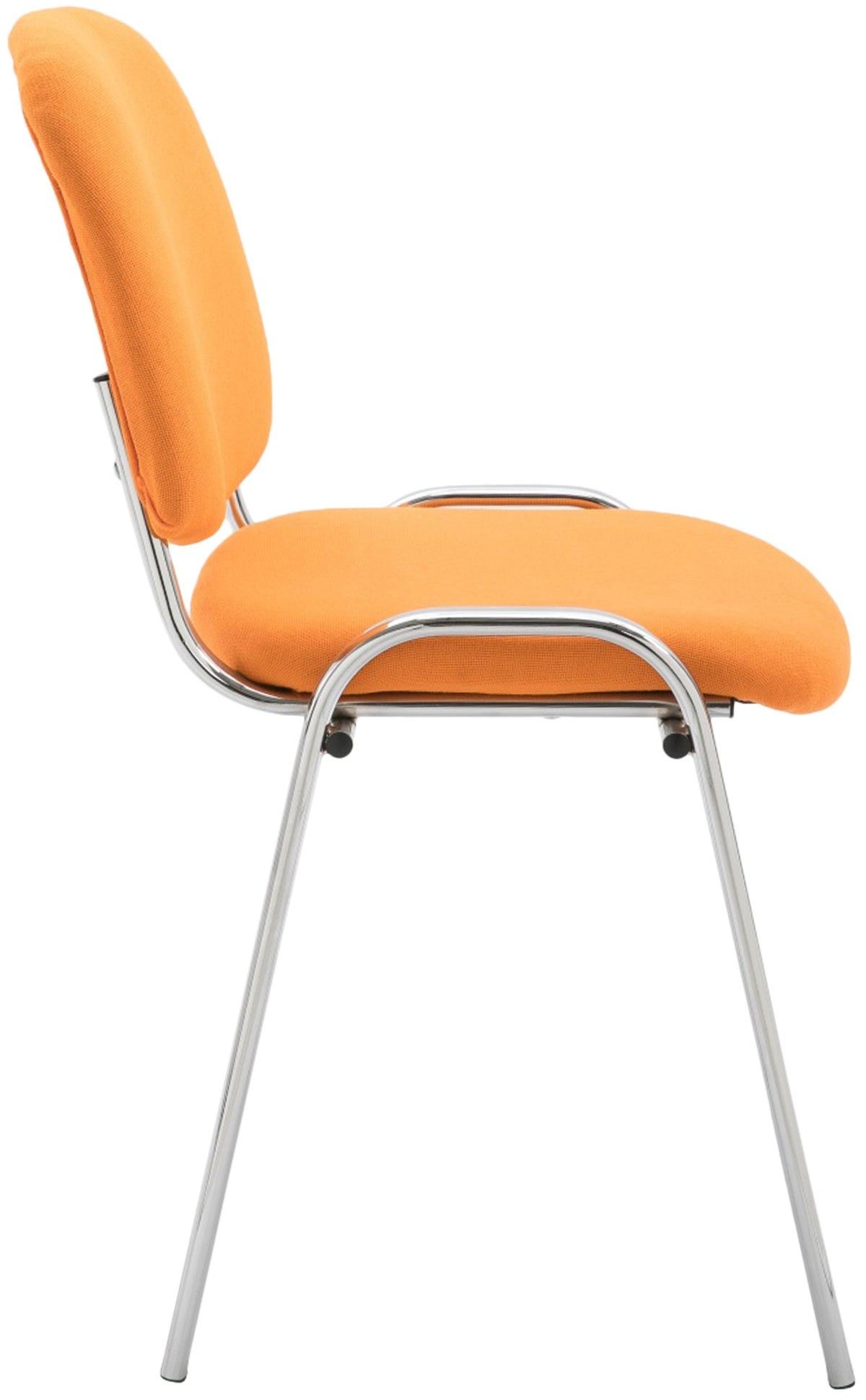Eetkamerstoel Ken Chroomoptiek - Stof oranje orange