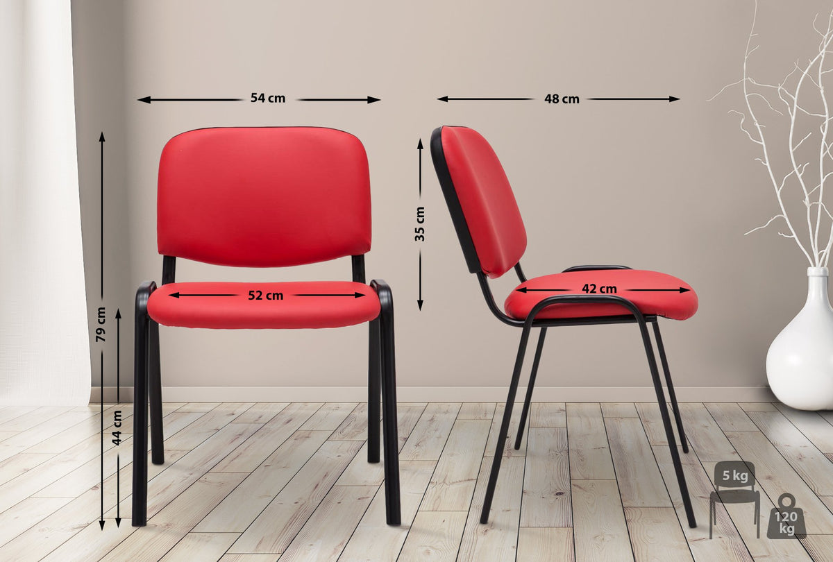 Bezoekersstoel Ken rood rot