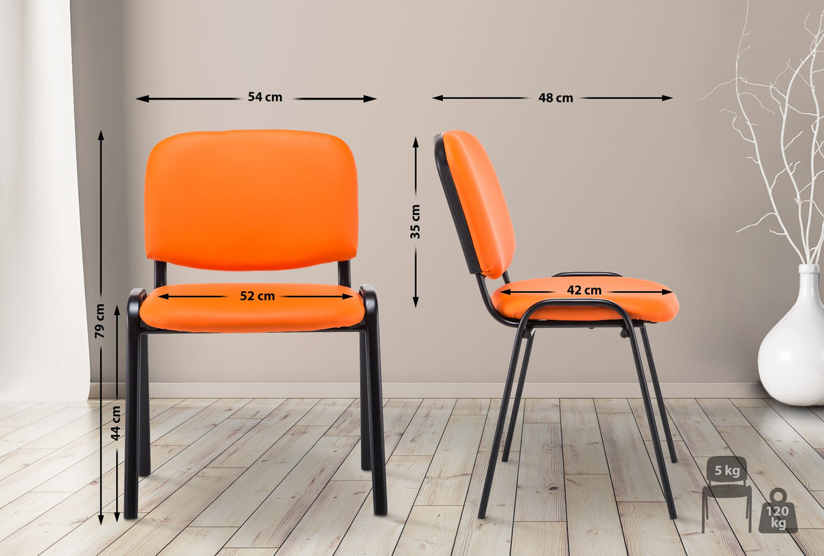Bezoekersstoel Ken oranje orange