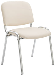 Eetkamerstoel Ken Chroomoptiek, Kunstleer creme creme