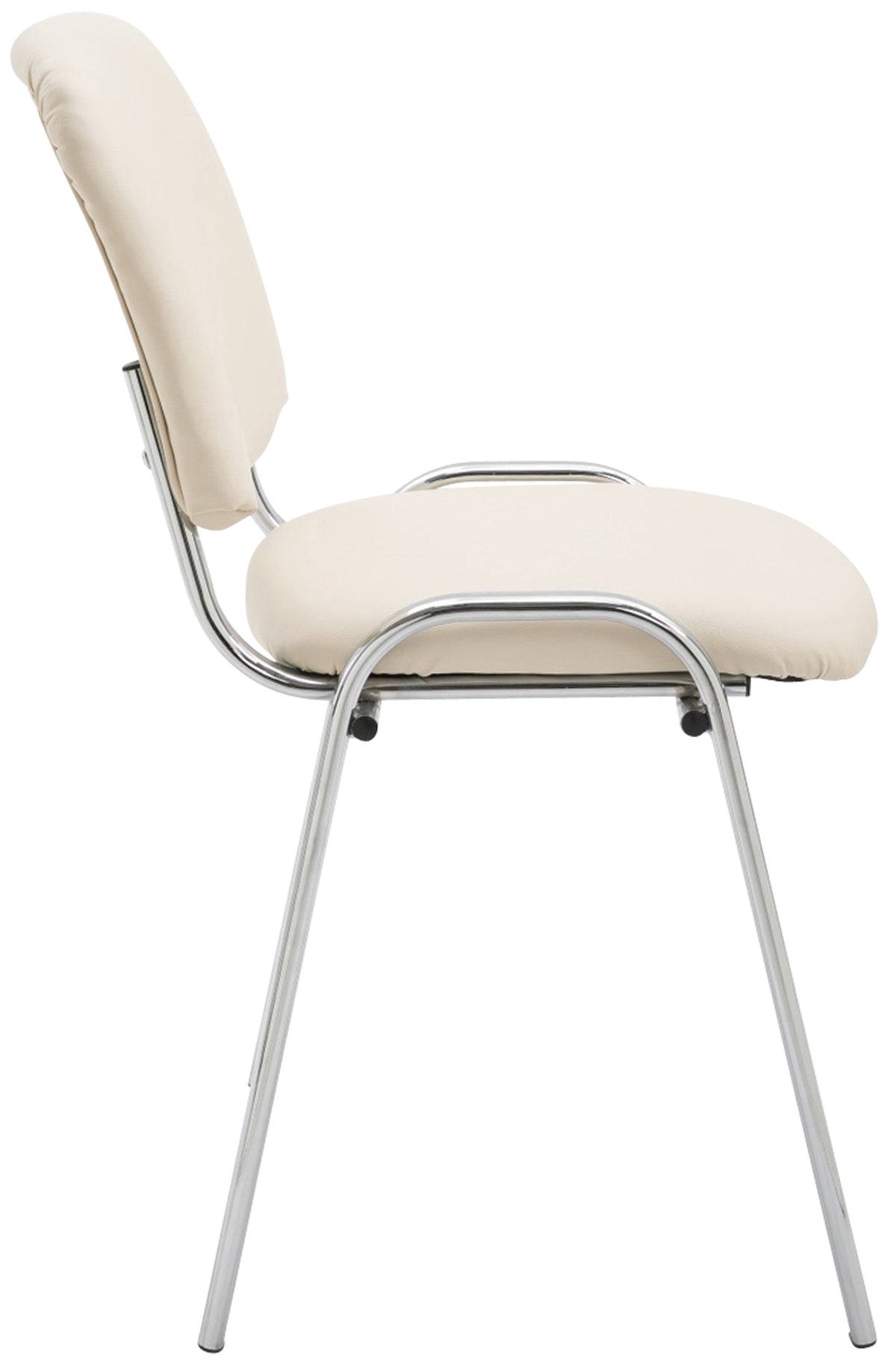 Eetkamerstoel Ken Chroomoptiek, Kunstleer creme creme