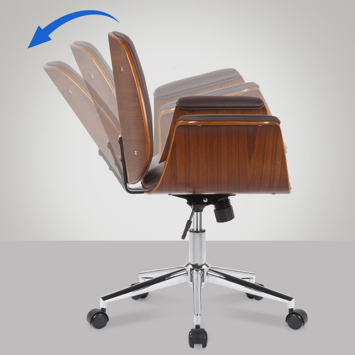 Bureaustoel Kemberg walnoot/bruin walnuss/braun