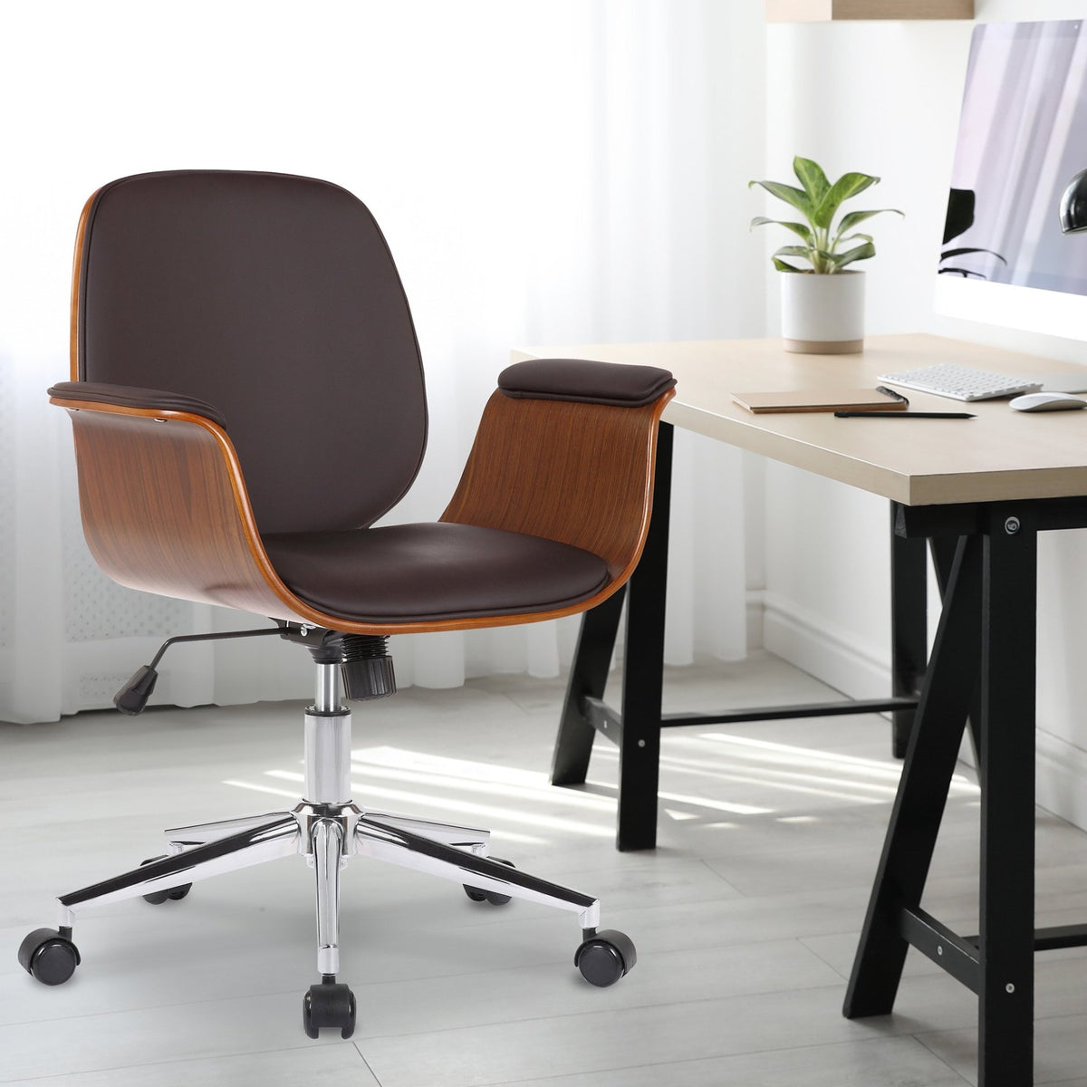 Bureaustoel Kemberg walnoot/bruin walnuss/braun