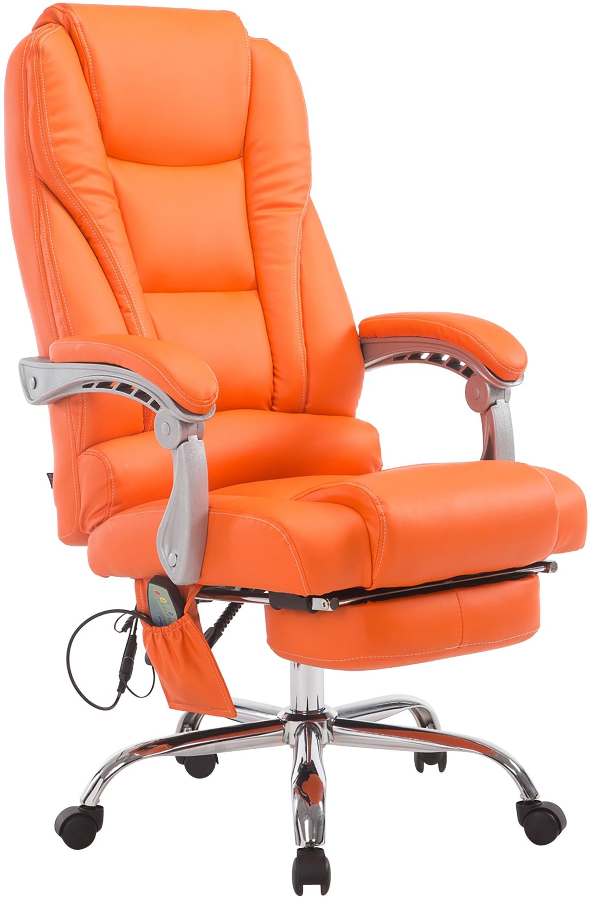 Pacific bureaustoel met massagefunctie V2 kunstleer oranje orange