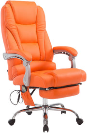 Pacific bureaustoel met massagefunctie V2 kunstleer oranje orange