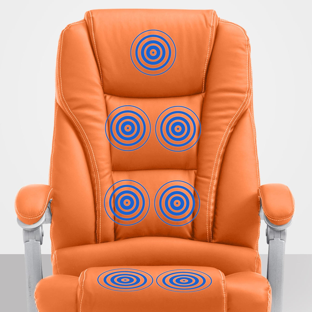 Pacific bureaustoel met massagefunctie V2 kunstleer oranje orange