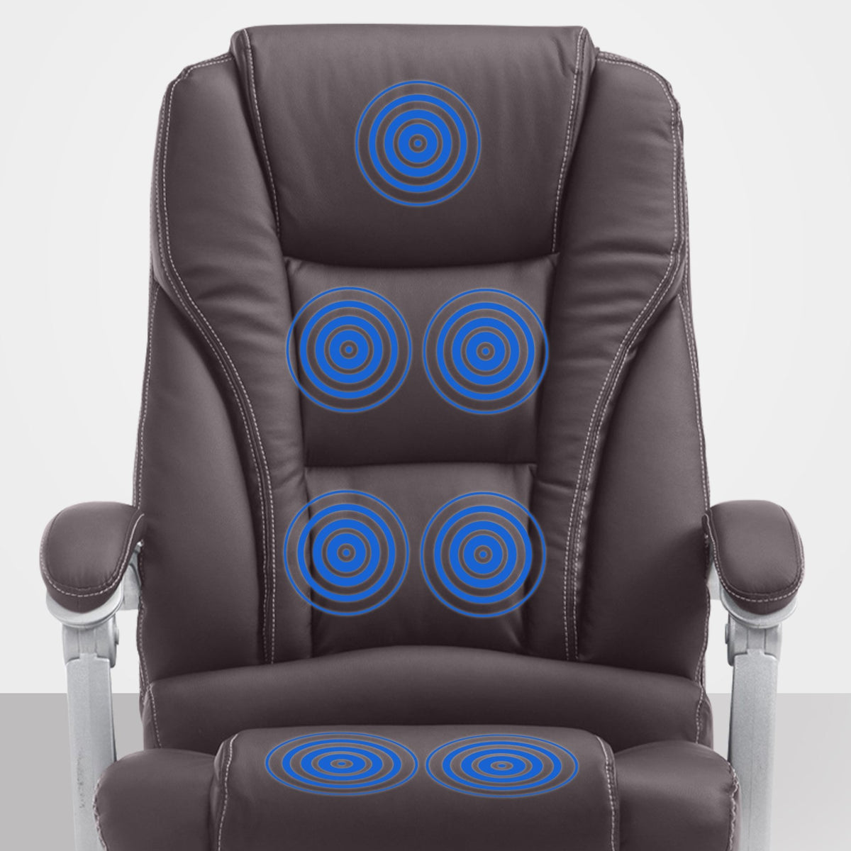 Pacific bureaustoel met massagefunctie V2 kunstleer bruin braun