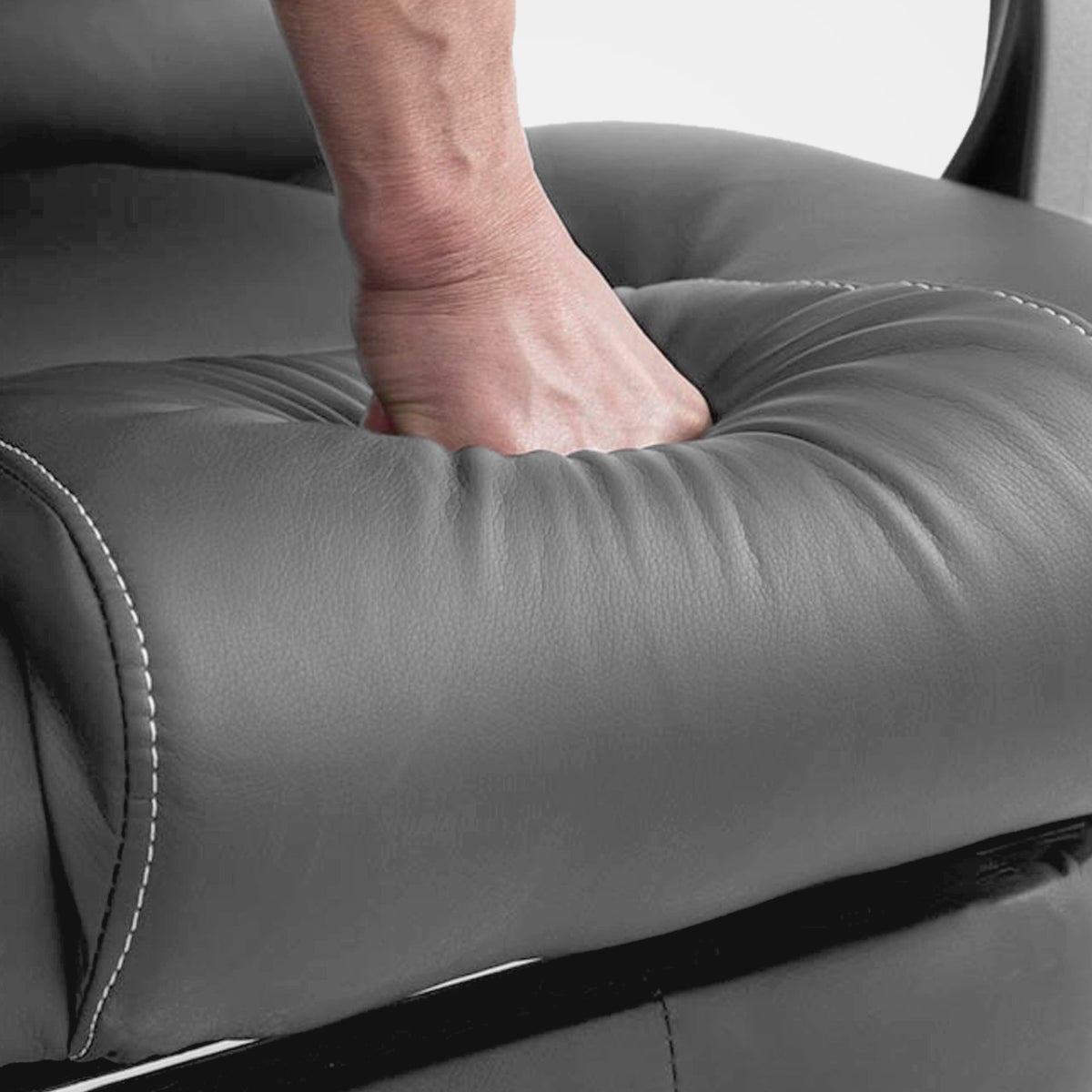 Pacific bureaustoel met massagefunctie V2 kunstleer grijs grau
