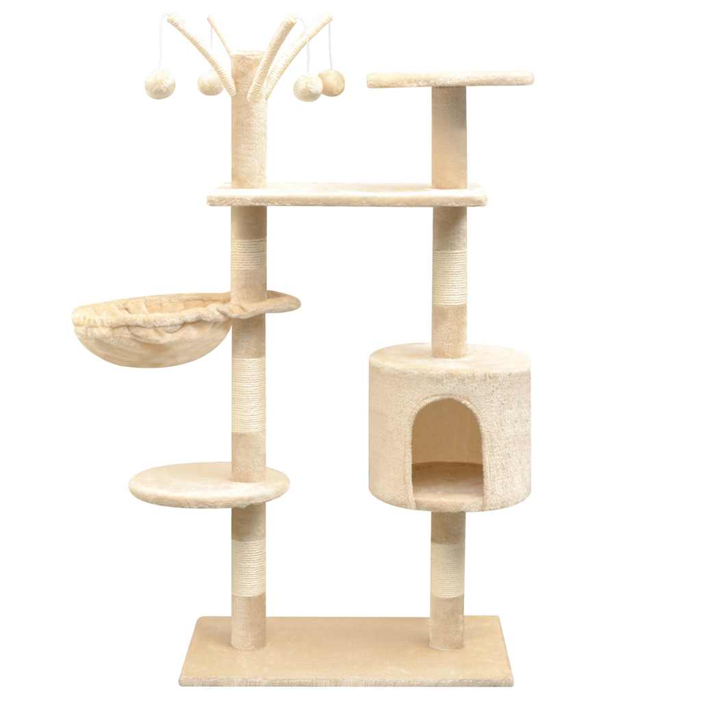 vidaXL Kattenkrabpaal met sisal krabpalen 125 cm grijs