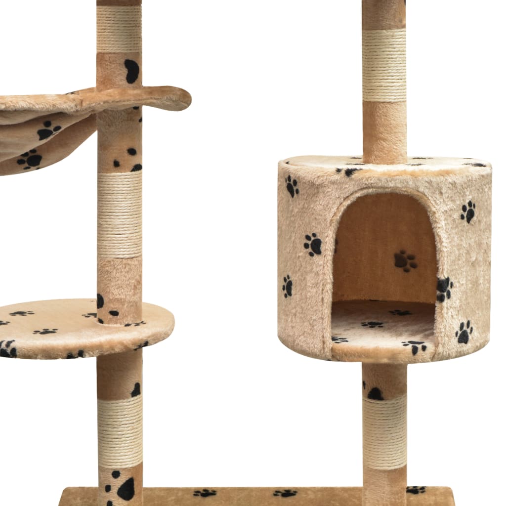 vidaXL Kattenkrabpaal met sisal krabpalen 125 cm grijs