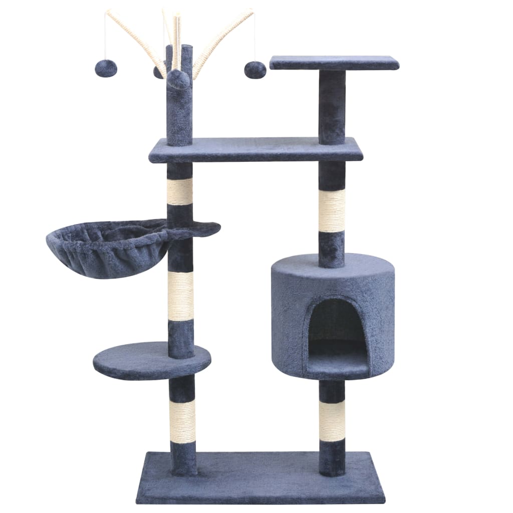 vidaXL Kattenkrabpaal met sisal krabpalen 125 cm grijs