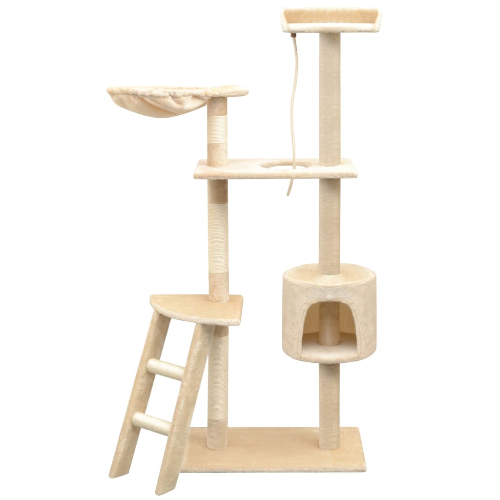 vidaXL Kattenkrabpaal met sisal krabpalen 125 cm grijs