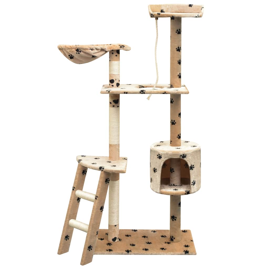 vidaXL Kattenkrabpaal met sisal krabpalen 125 cm grijs