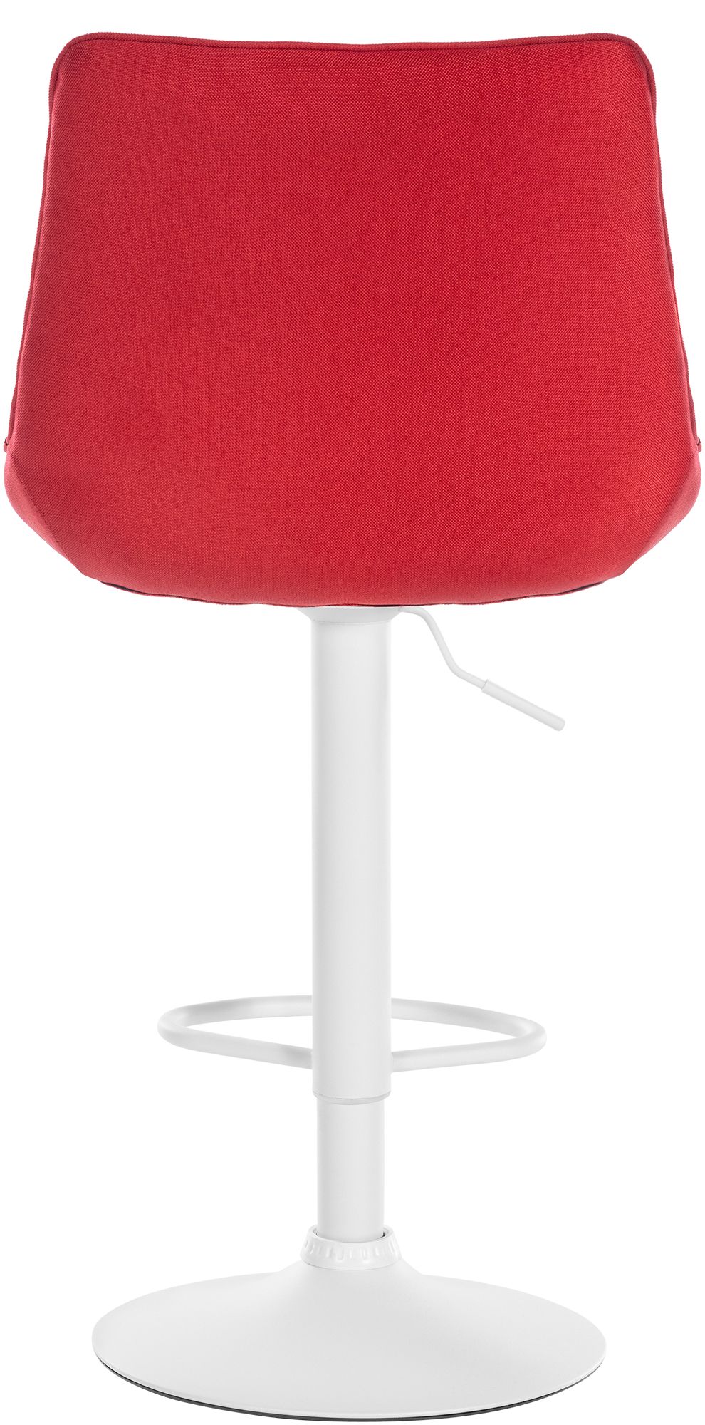 Set van 2 barkrukken Toni stof rood,Metaal mat wit rot