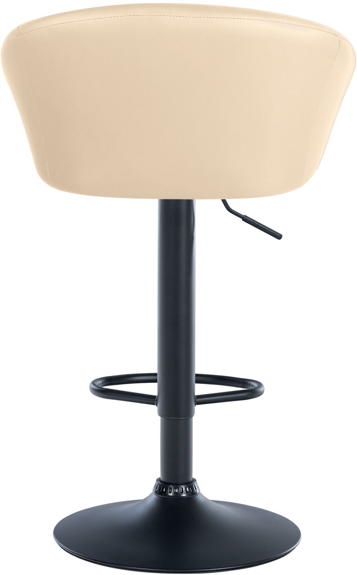 Barkruk Davie kunstleer creme,Metaal mat zwart creme