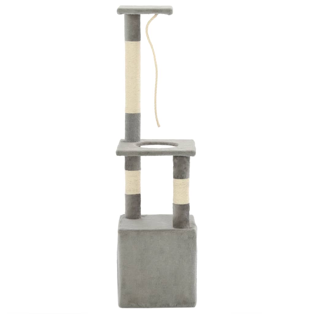 vidaXL Kattenkrabpaal met sisal krabpalen 109 cm grijs