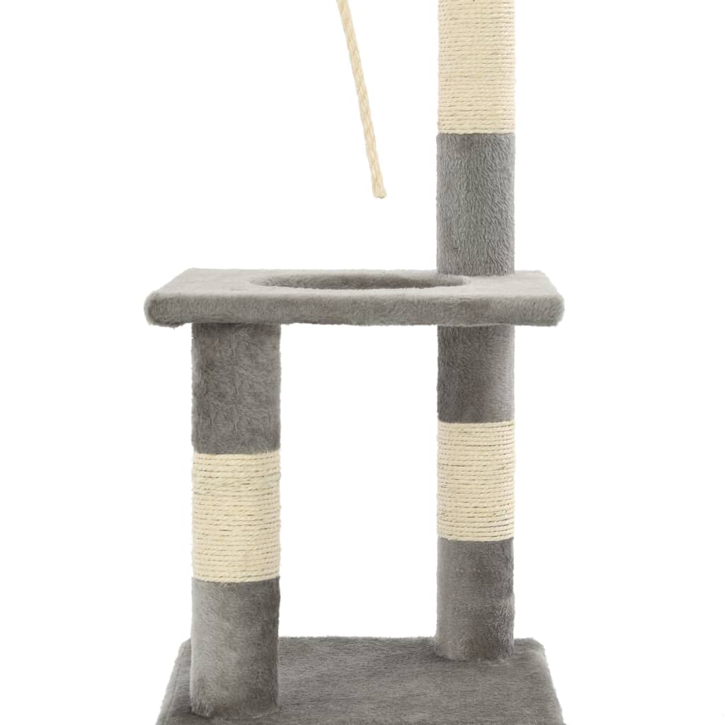 vidaXL Kattenkrabpaal met sisal krabpalen 109 cm grijs