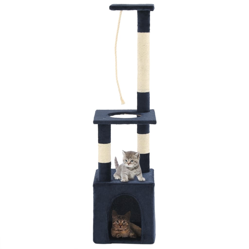vidaXL Kattenkrabpaal met sisal krabpalen 109 cm grijs