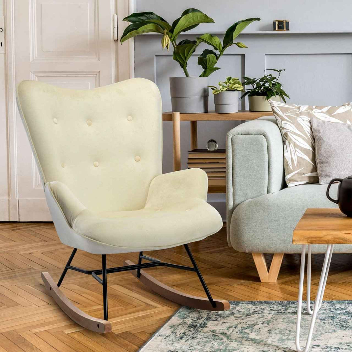 Schommelstoel Sanka creme creme