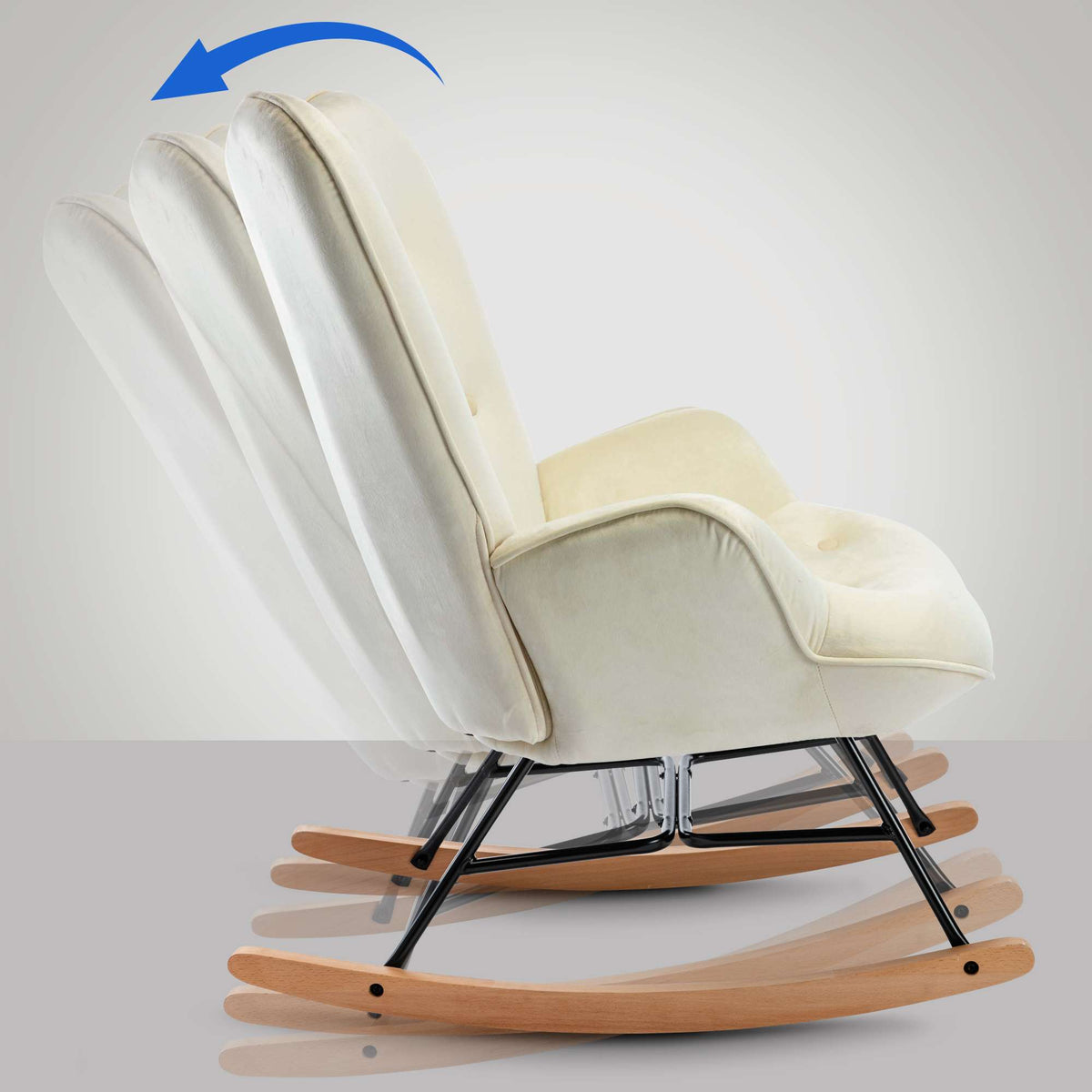 Schommelstoel Sanka creme creme