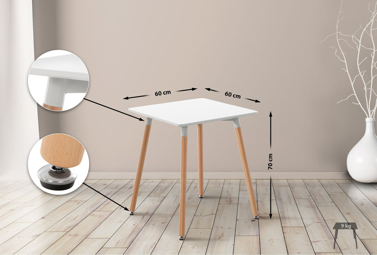 Keukentafel Viborg wit,60 cm weiß