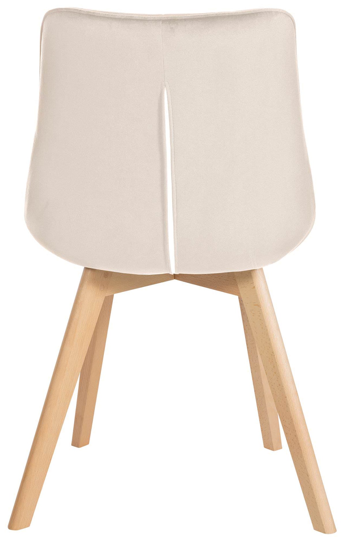 Set van 2 eetkamerstoelen Brook fluweel creme creme