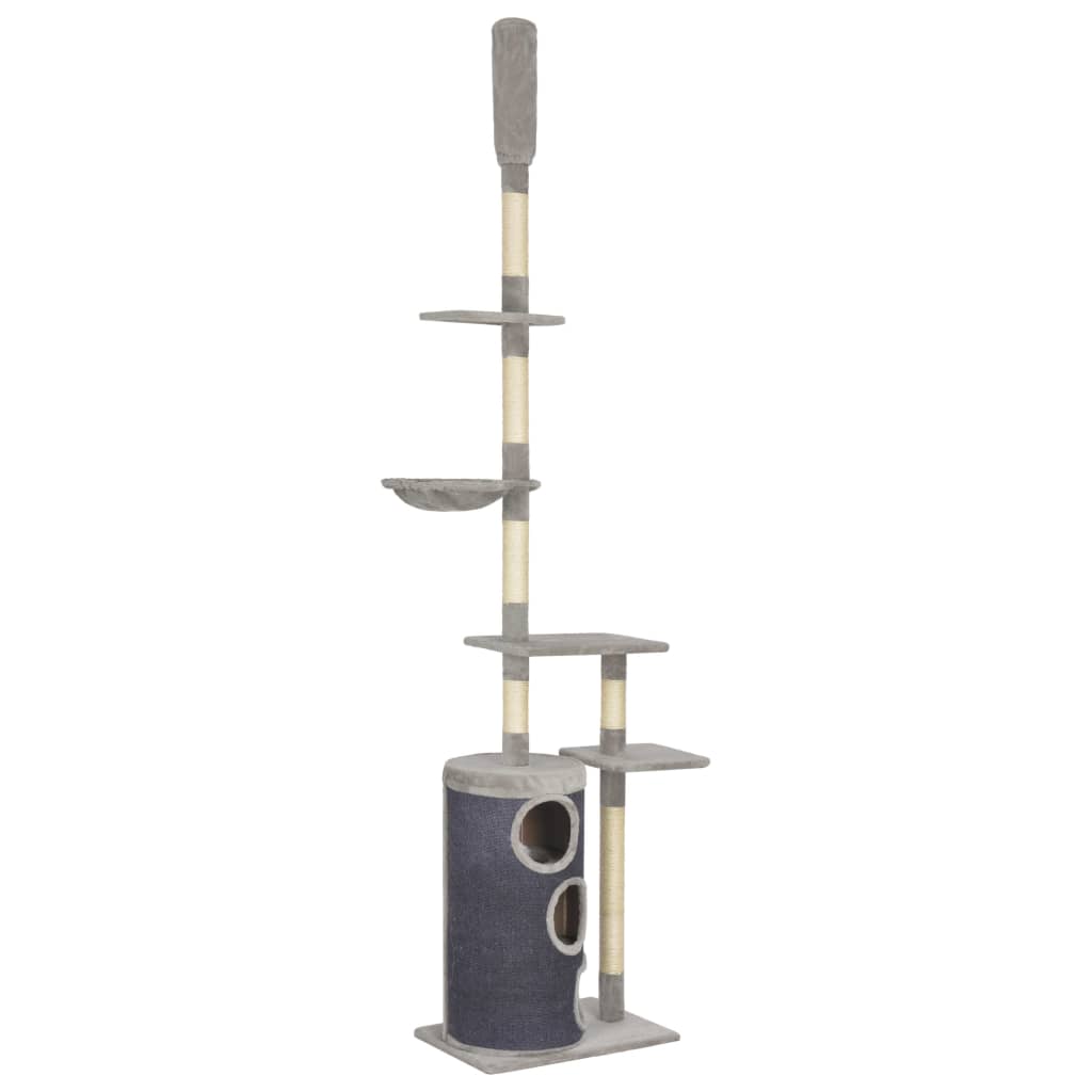 vidaXL Kattenkrabpaal met sisal krabpalen 260 cm grijs