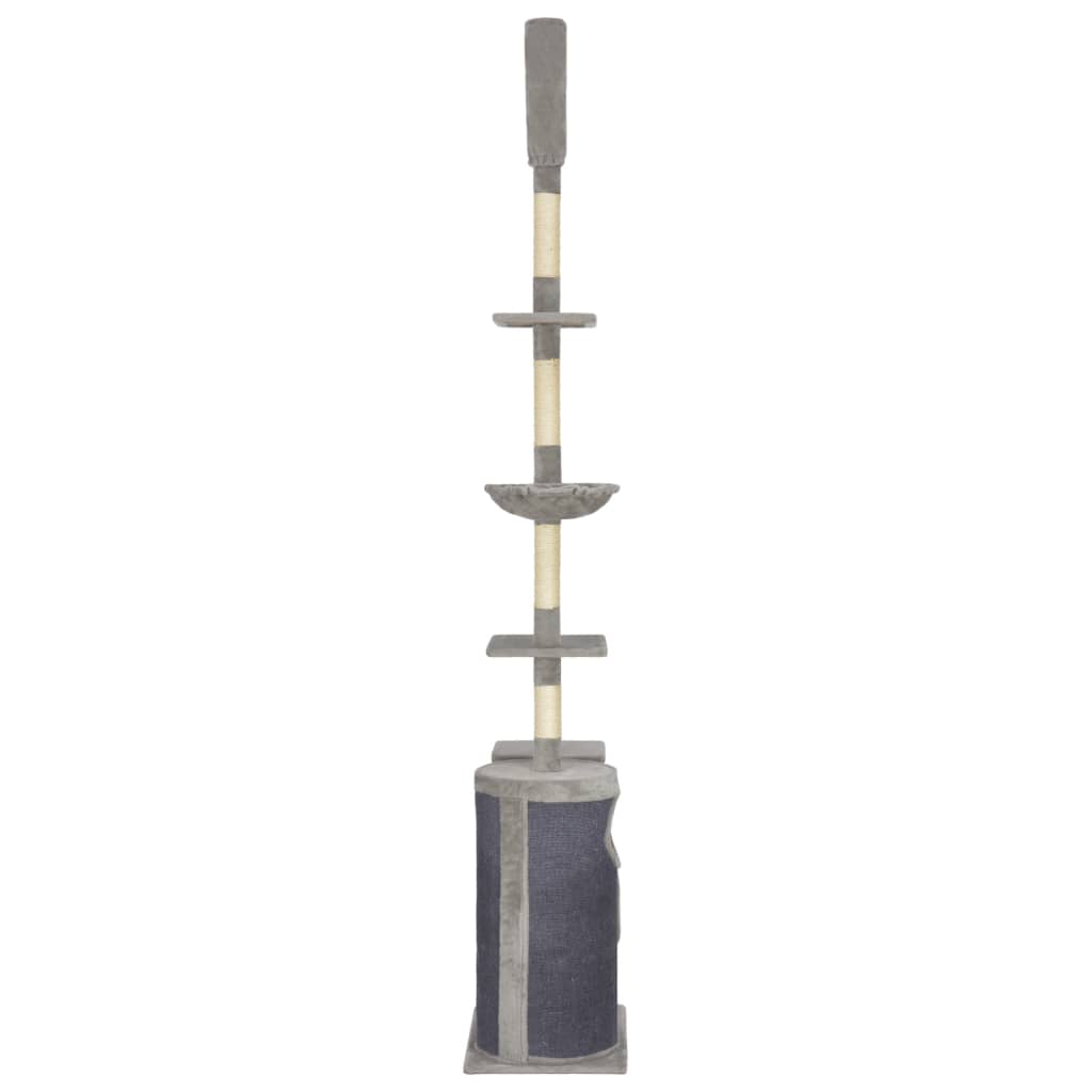 vidaXL Kattenkrabpaal met sisal krabpalen 260 cm grijs
