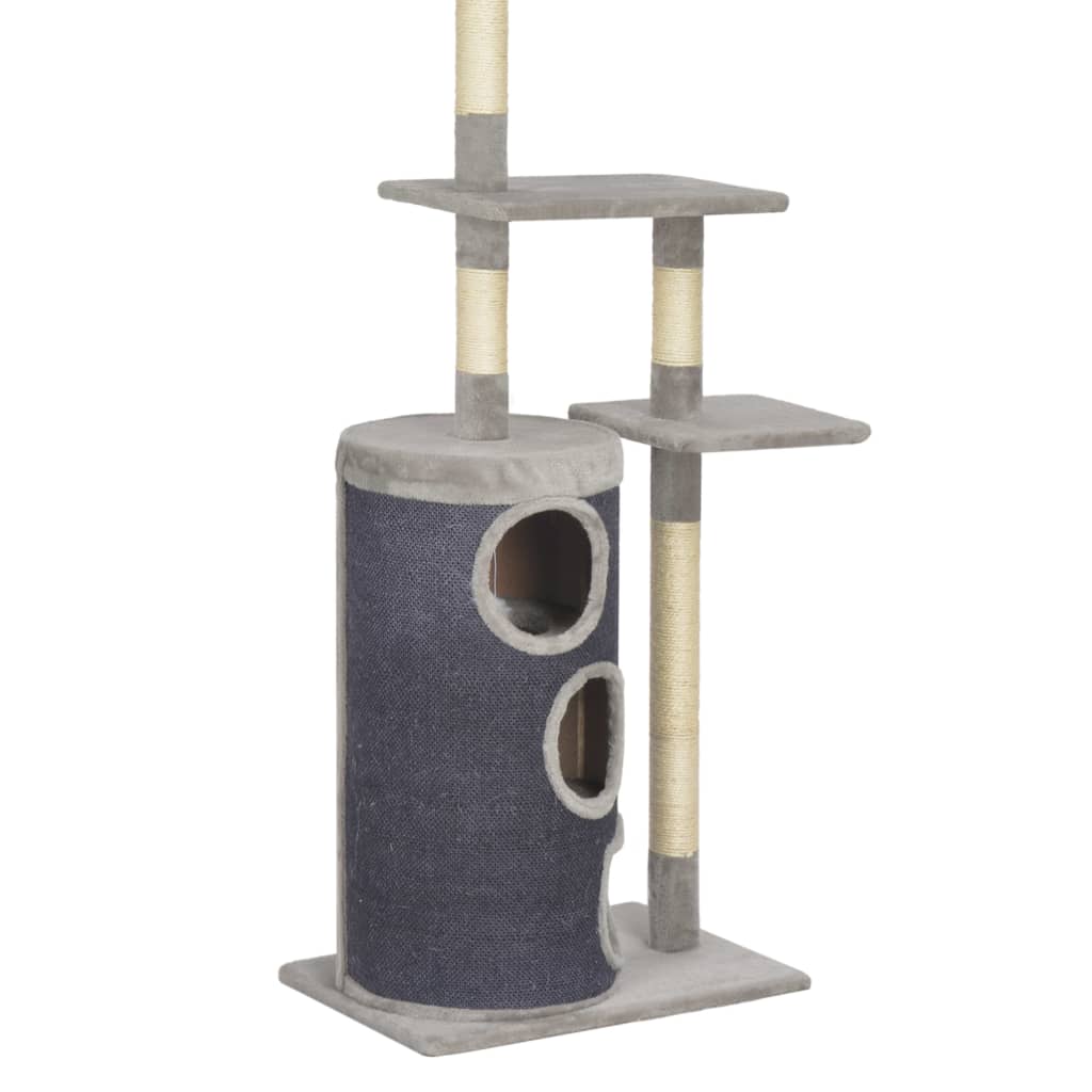 vidaXL Kattenkrabpaal met sisal krabpalen 260 cm grijs