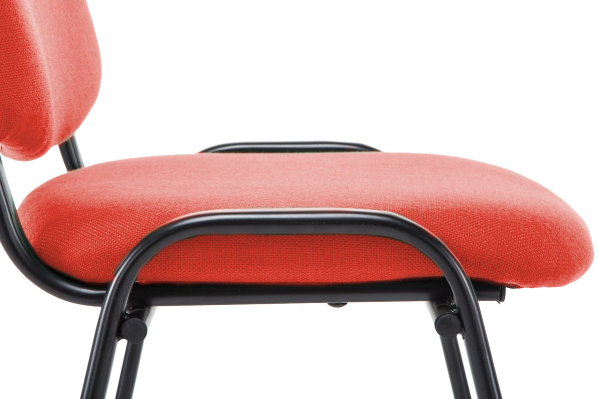 Bezoekersstoel Ken Stof rood rot