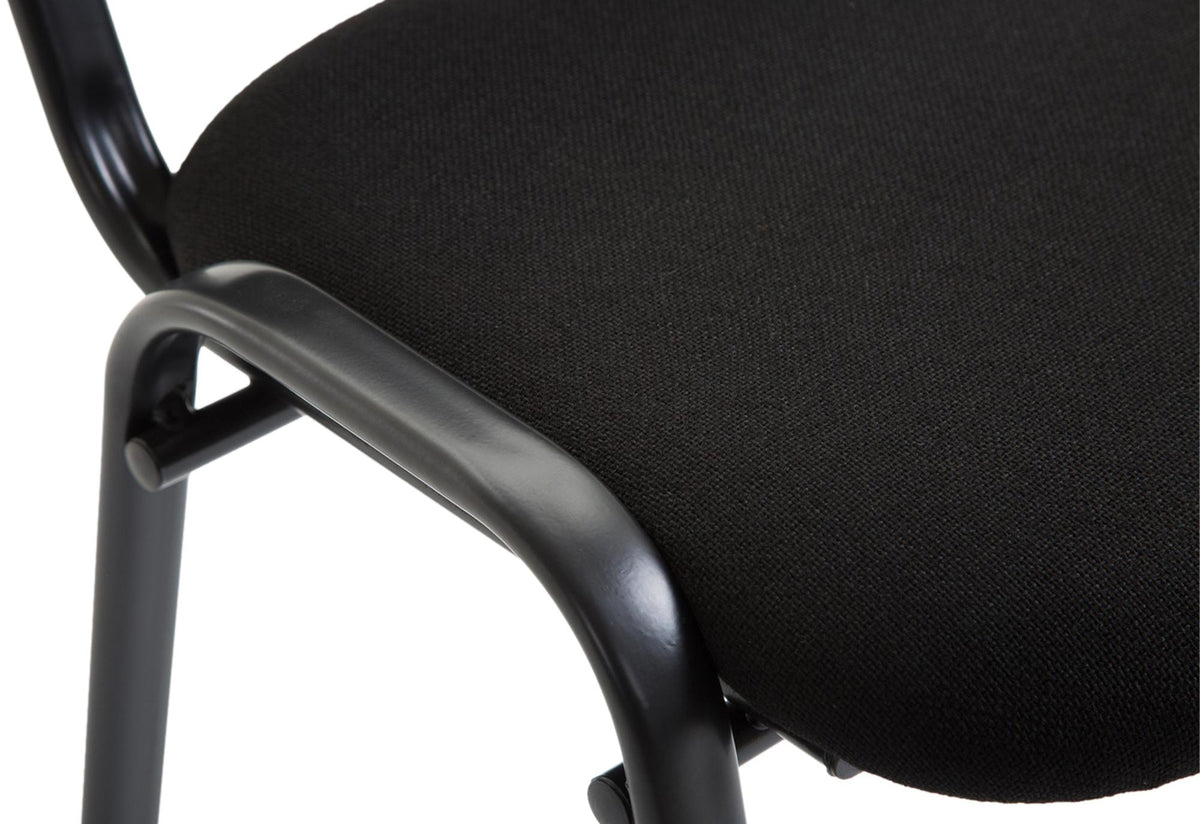 Bezoekersstoel Ken Stof zwart schwarz