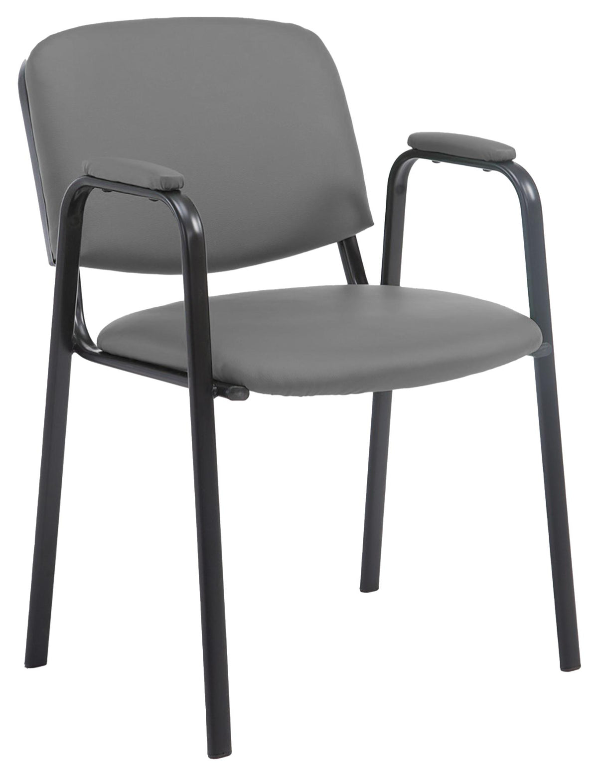 Stapelstoel Ken Pro Kunstleer grijs grau