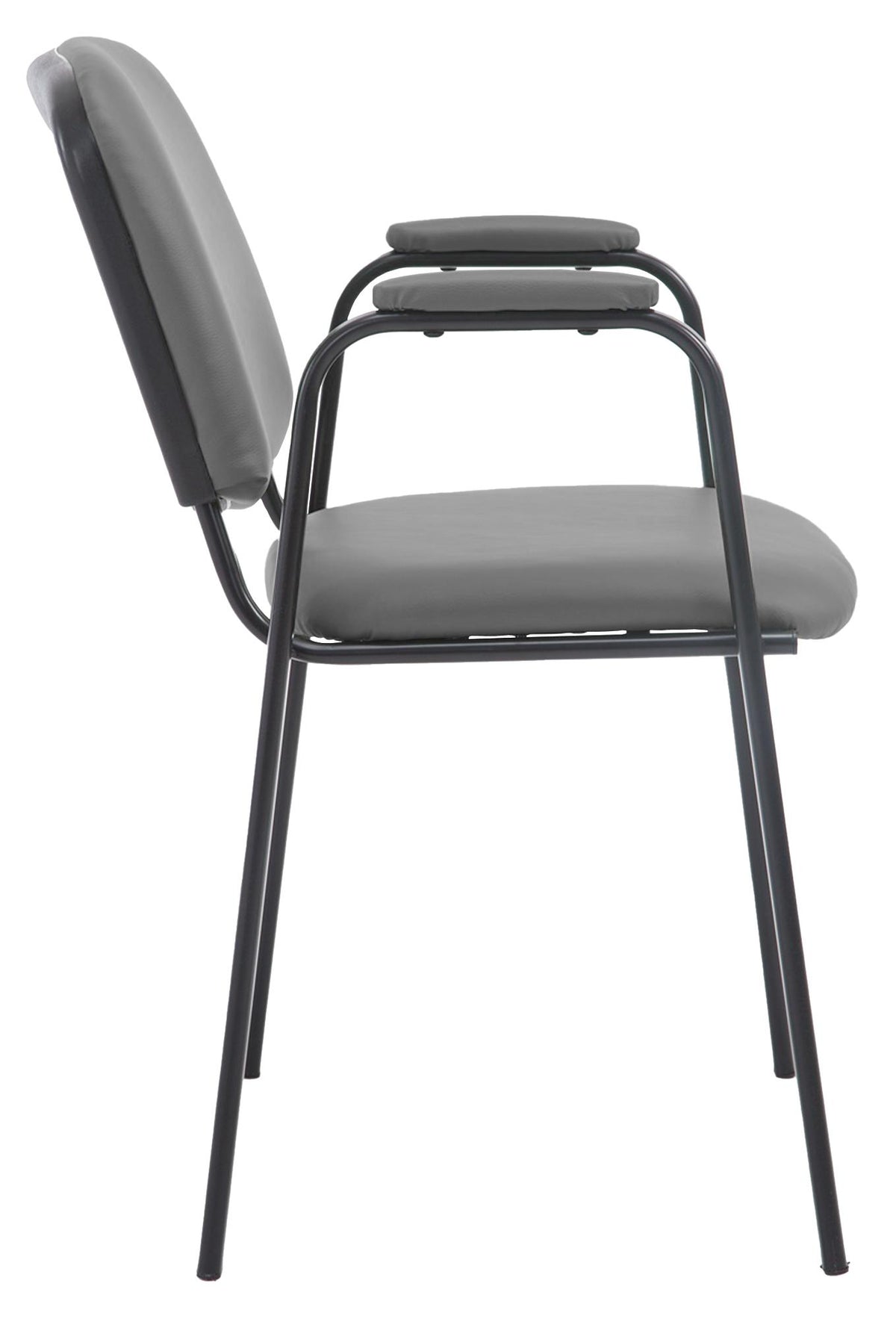 Stapelstoel Ken Pro Kunstleer grijs grau