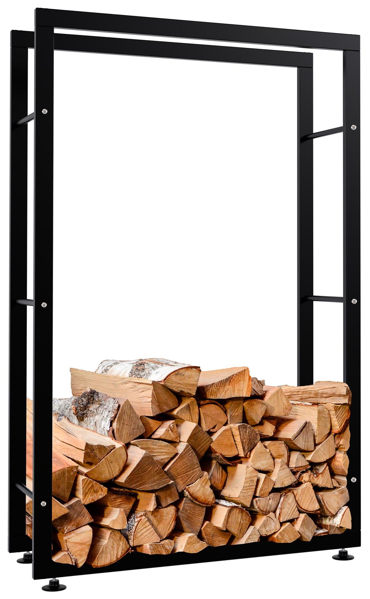 Brandhoutrek Keri zwart,25x80x125 cm schwarz