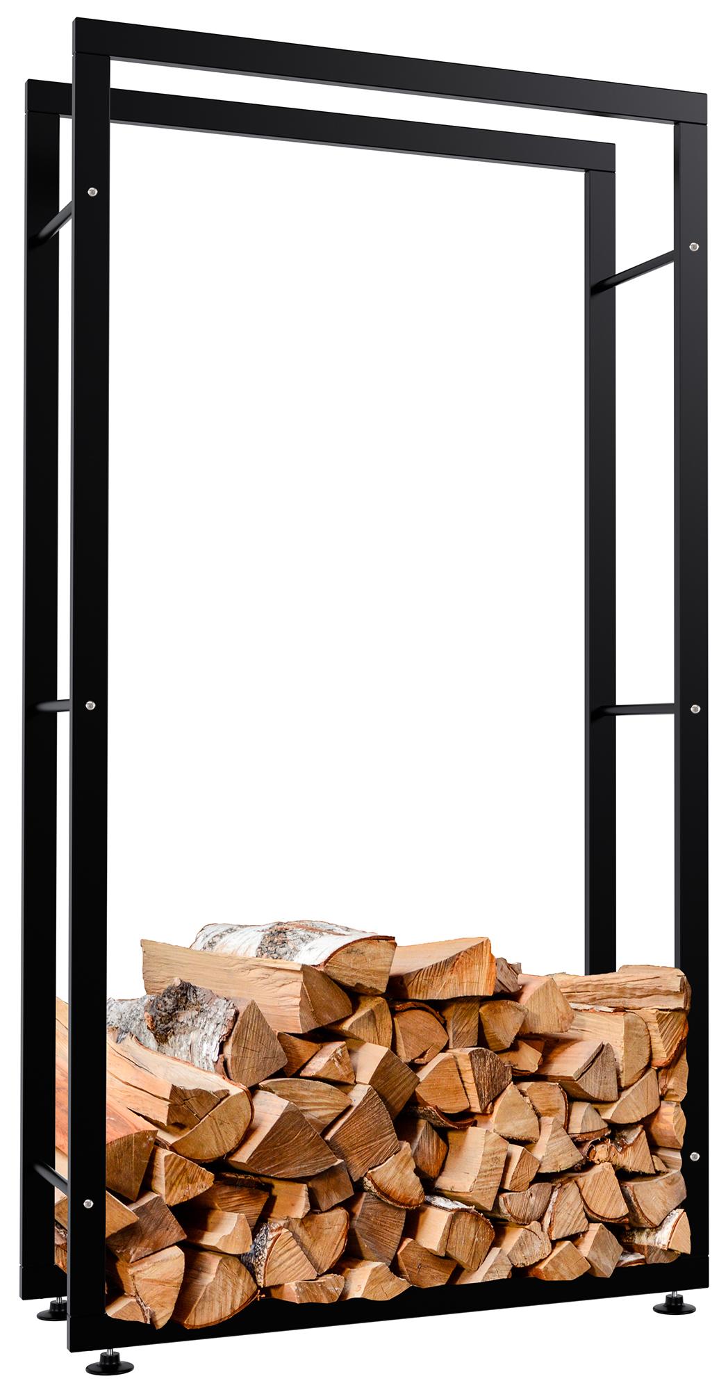 Brandhoutrek Keri zwart,25x80x150 cm schwarz