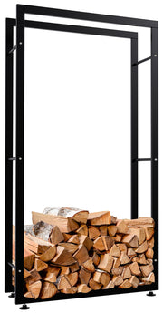 Brandhoutrek Keri zwart,25x80x150 cm schwarz