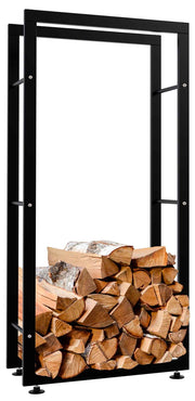 Brandhoutrek Keri zwart,25x60x125 cm schwarz