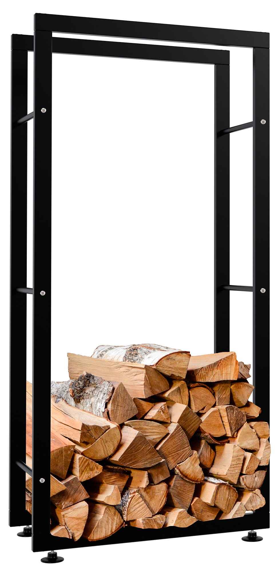 Brandhoutrek Keri zwart,25x60x125 cm schwarz