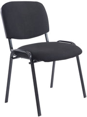 Bezoekersstoel XL Ken Stof zwart schwarz