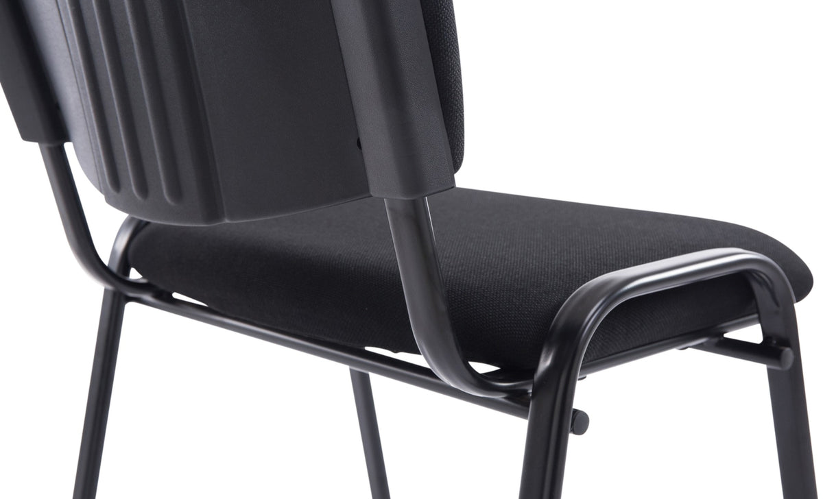 Bezoekersstoel XL Ken Stof zwart schwarz