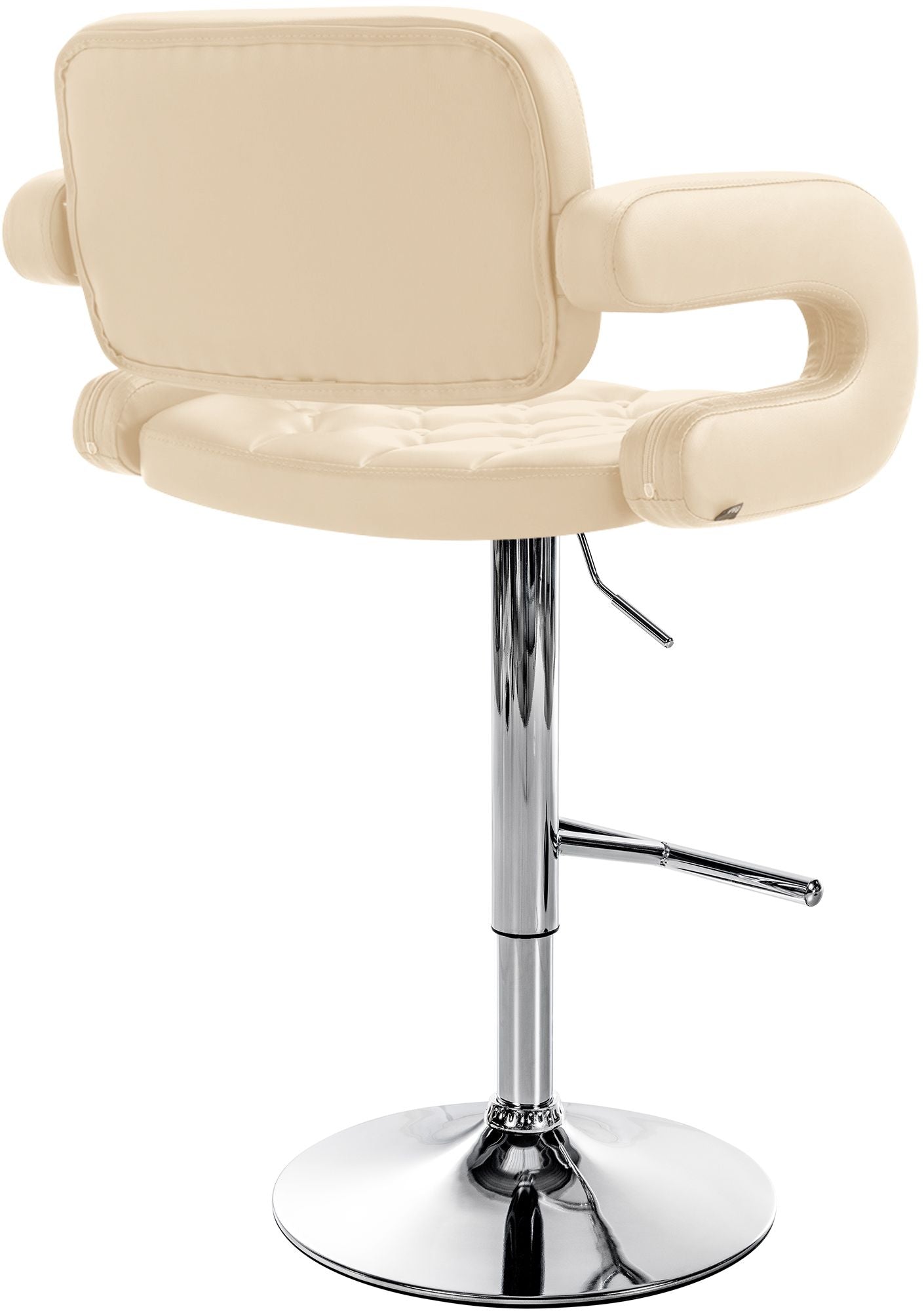 Barkruk Dublin creme,chroom creme