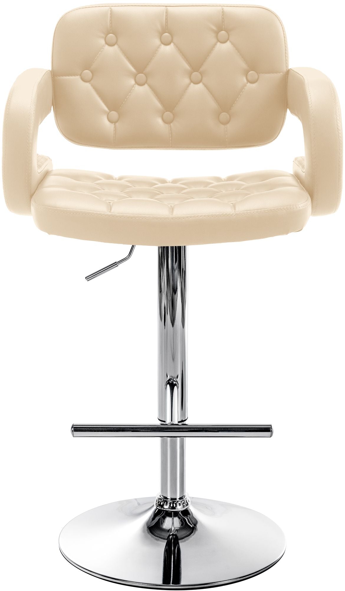Barkruk Dublin creme,chroom creme