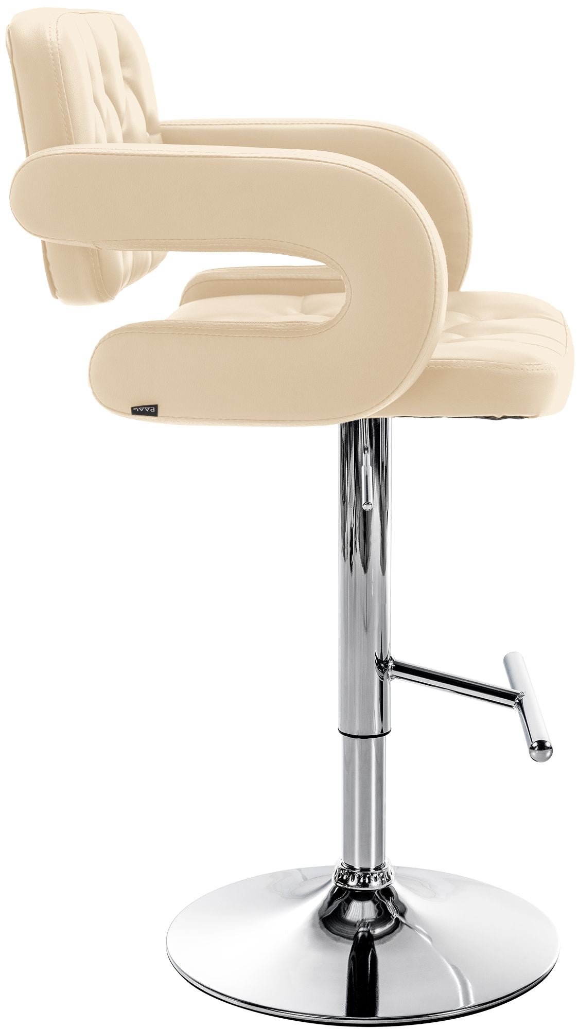 Barkruk Dublin creme,chroom creme