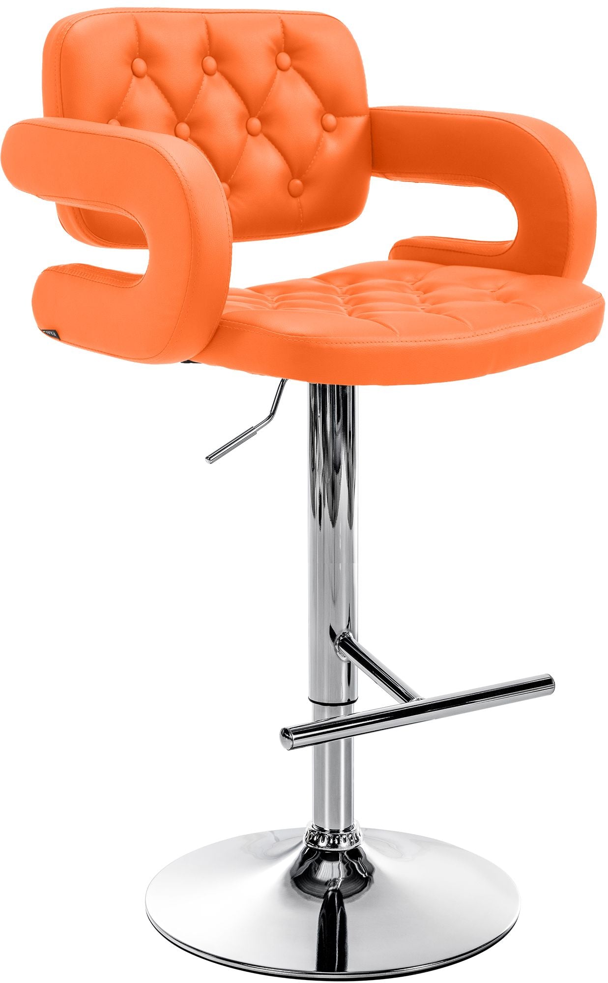 Barkruk Dublin oranje,chroom orange