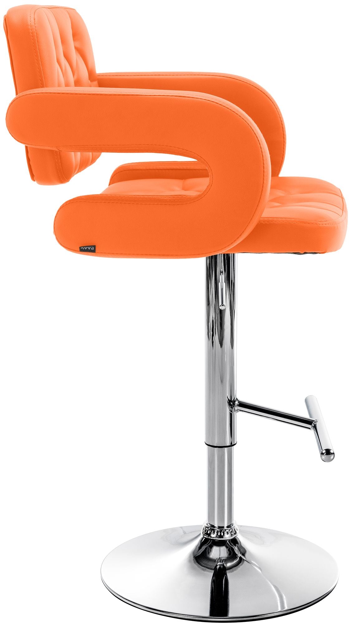 Barkruk Dublin oranje,chroom orange