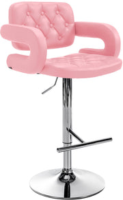 Barkruk Dublin roze,chroom pink