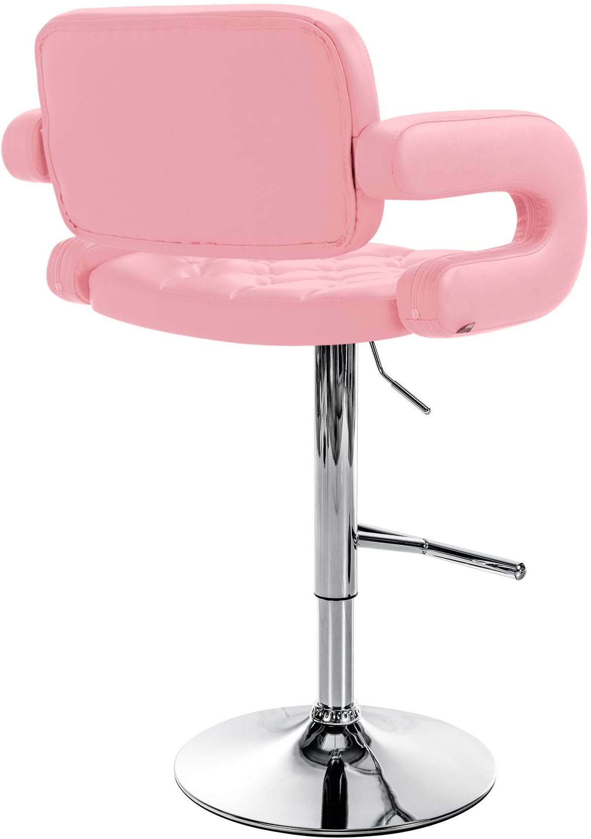 Barkruk Dublin roze,chroom pink